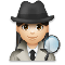 Woman Detective- Light Skin Tone emoji on LG